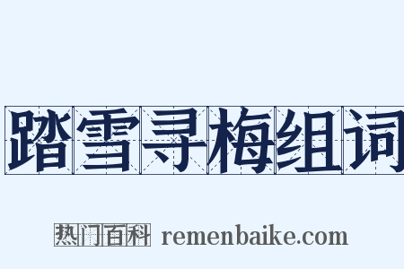 踏雪寻梅组词是什么意思的图片